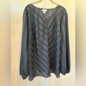 Liz Claiborne Black Sheer Blouse